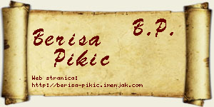 Beriša Pikić vizit kartica